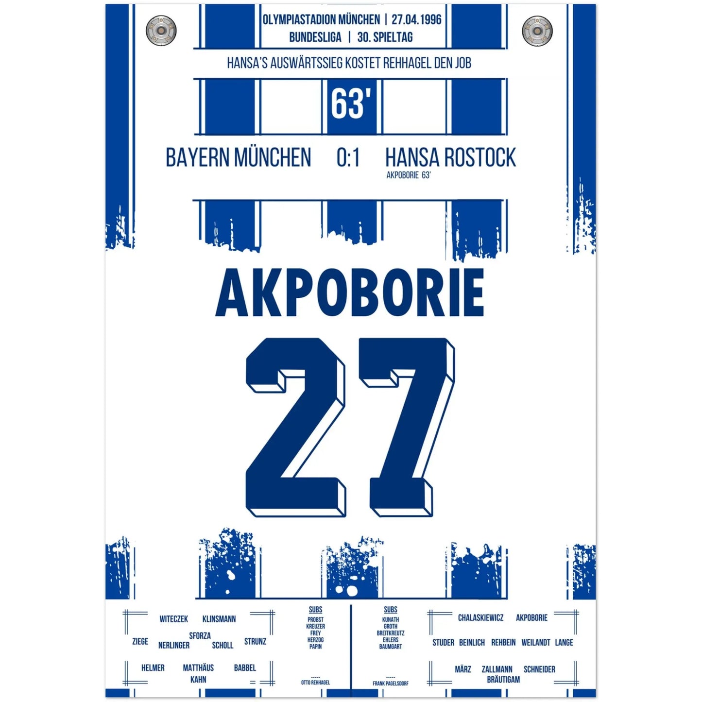 Rostock's Sieg bei den Bayern in der Wiederaufstiegssaison 1995/96