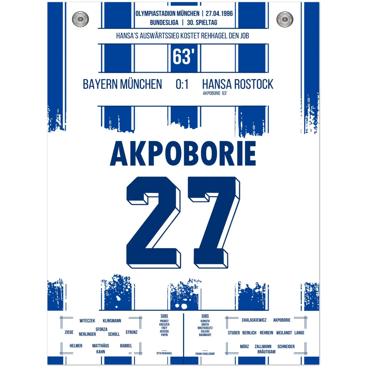 Rostock's Sieg bei den Bayern in der Wiederaufstiegssaison 1995/96