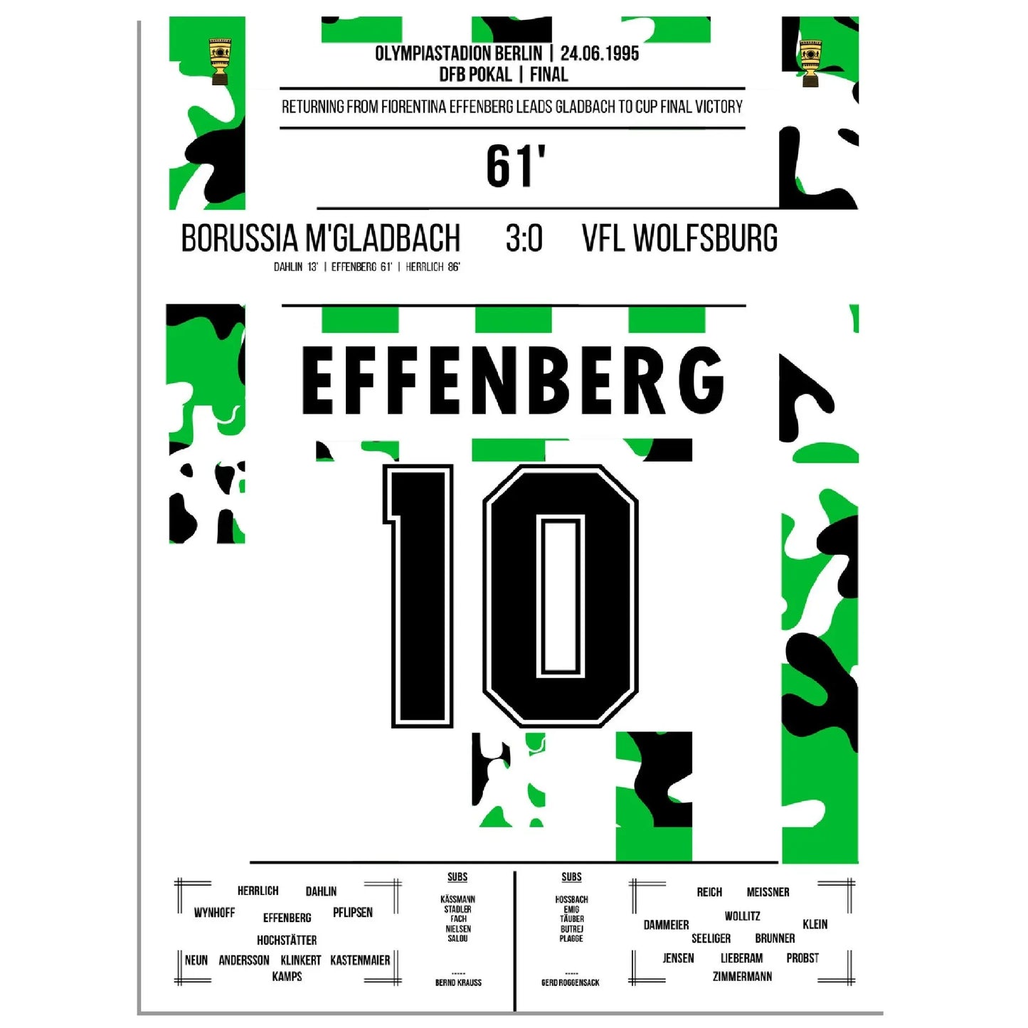 Effenberg zum 2:0 bei DFB Pokalsieg gegen Wolfsburg 1995