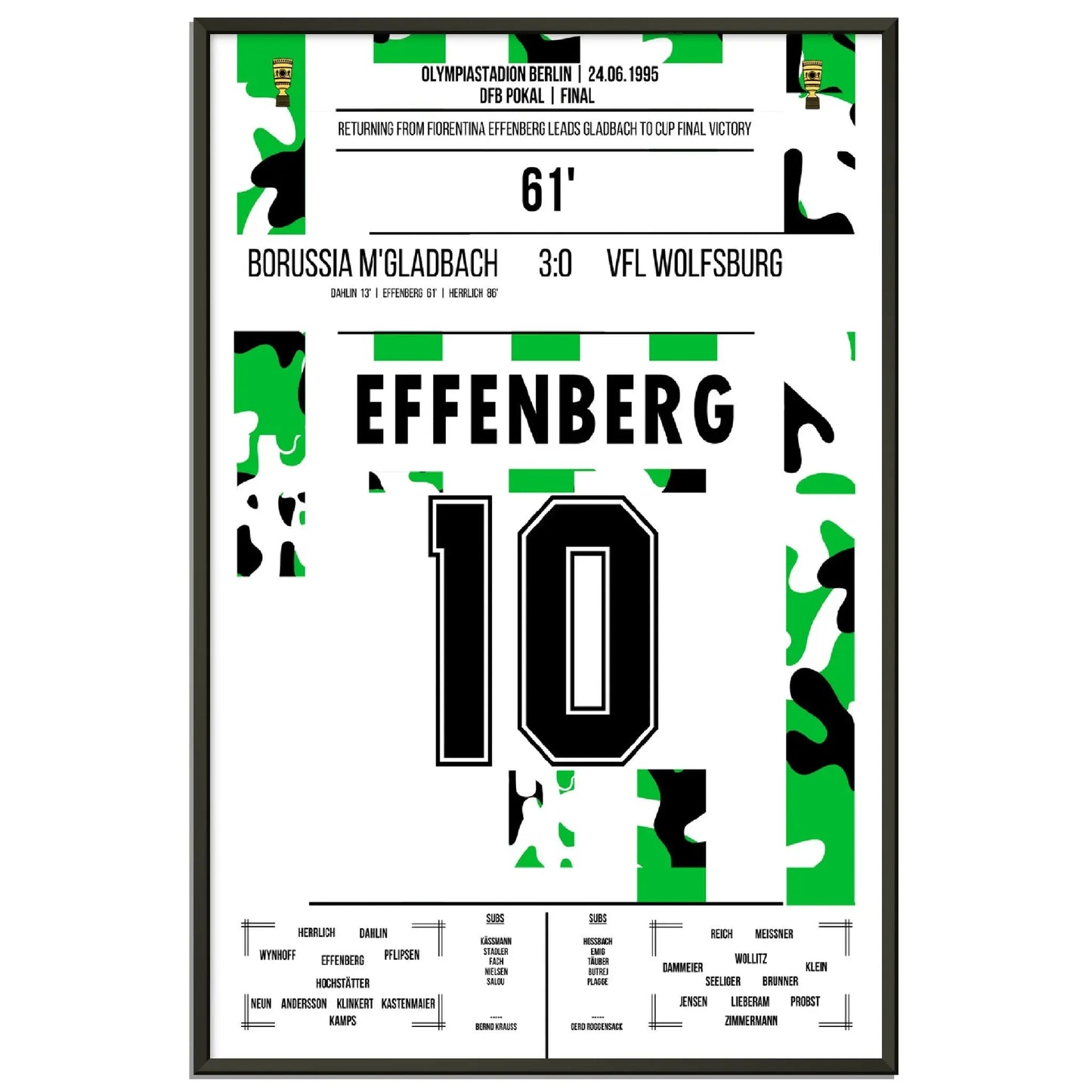 Effenberg zum 2:0 bei DFB Pokalsieg gegen Wolfsburg 1995