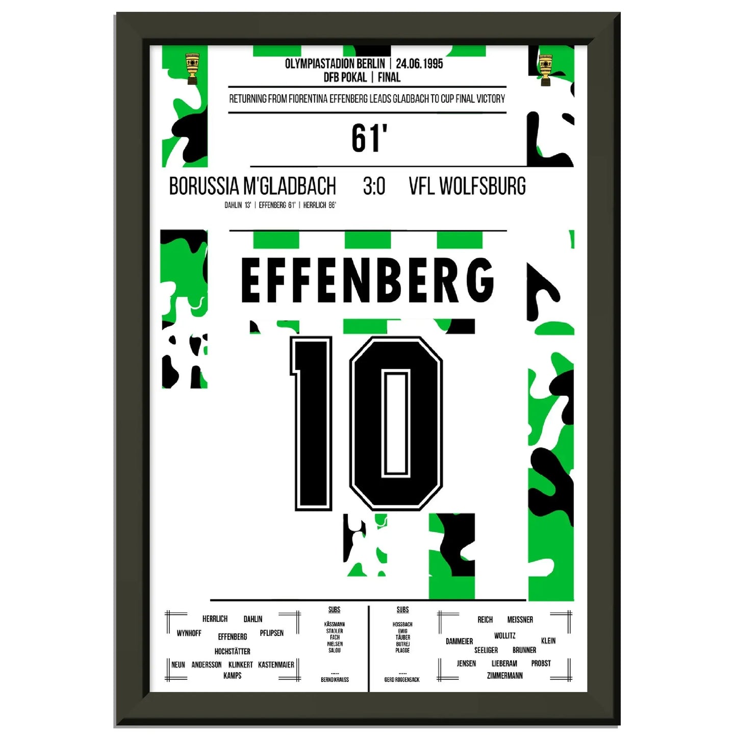 Effenberg zum 2:0 bei DFB Pokalsieg gegen Wolfsburg 1995