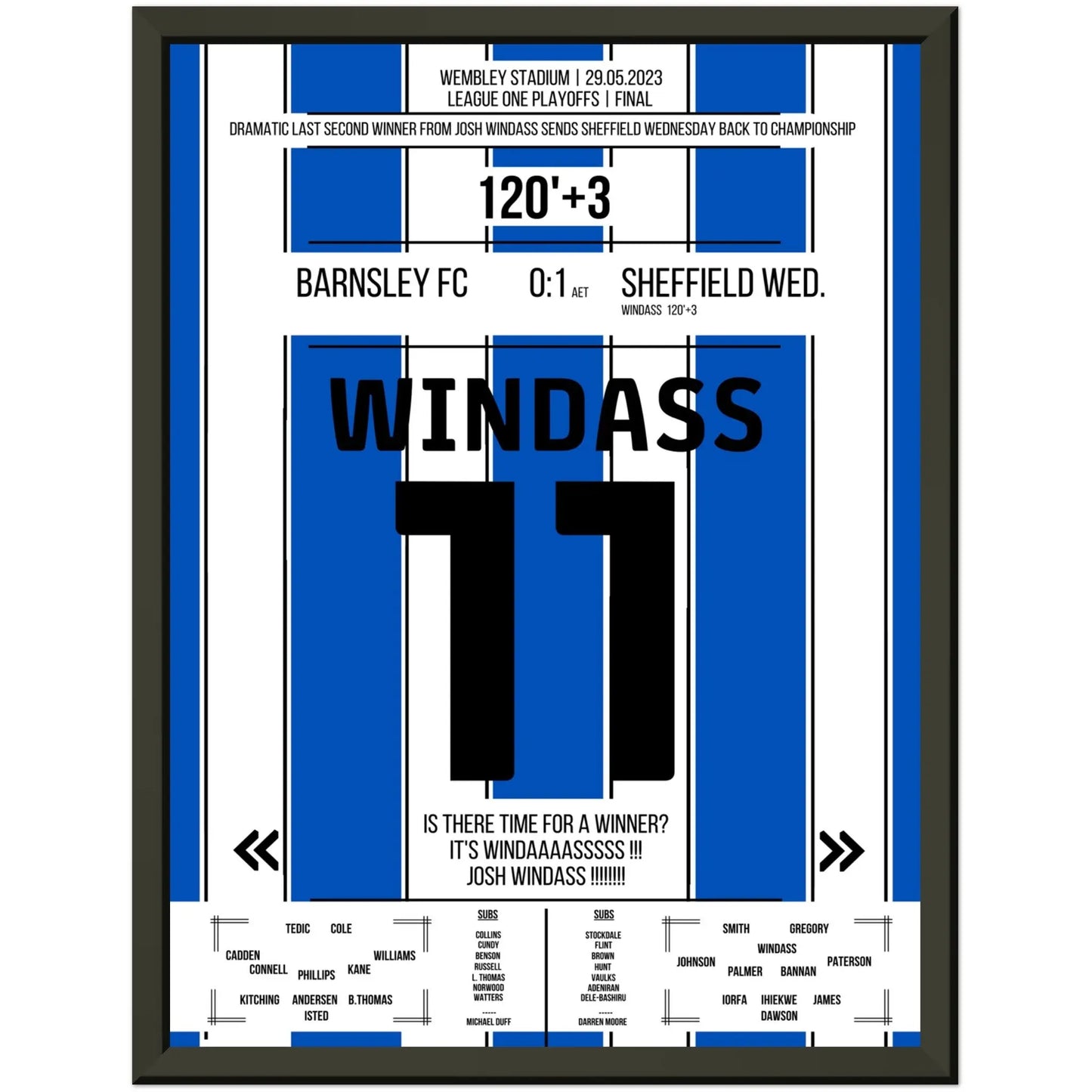 Sheffield Wednesday's dramatic return to the Championship 2023