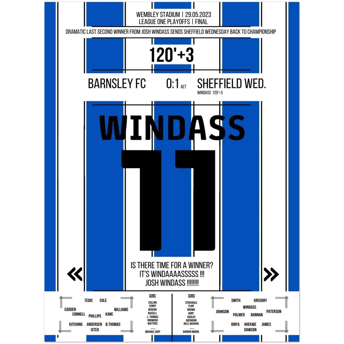 Sheffield Wednesday's dramatic return to the Championship 2023