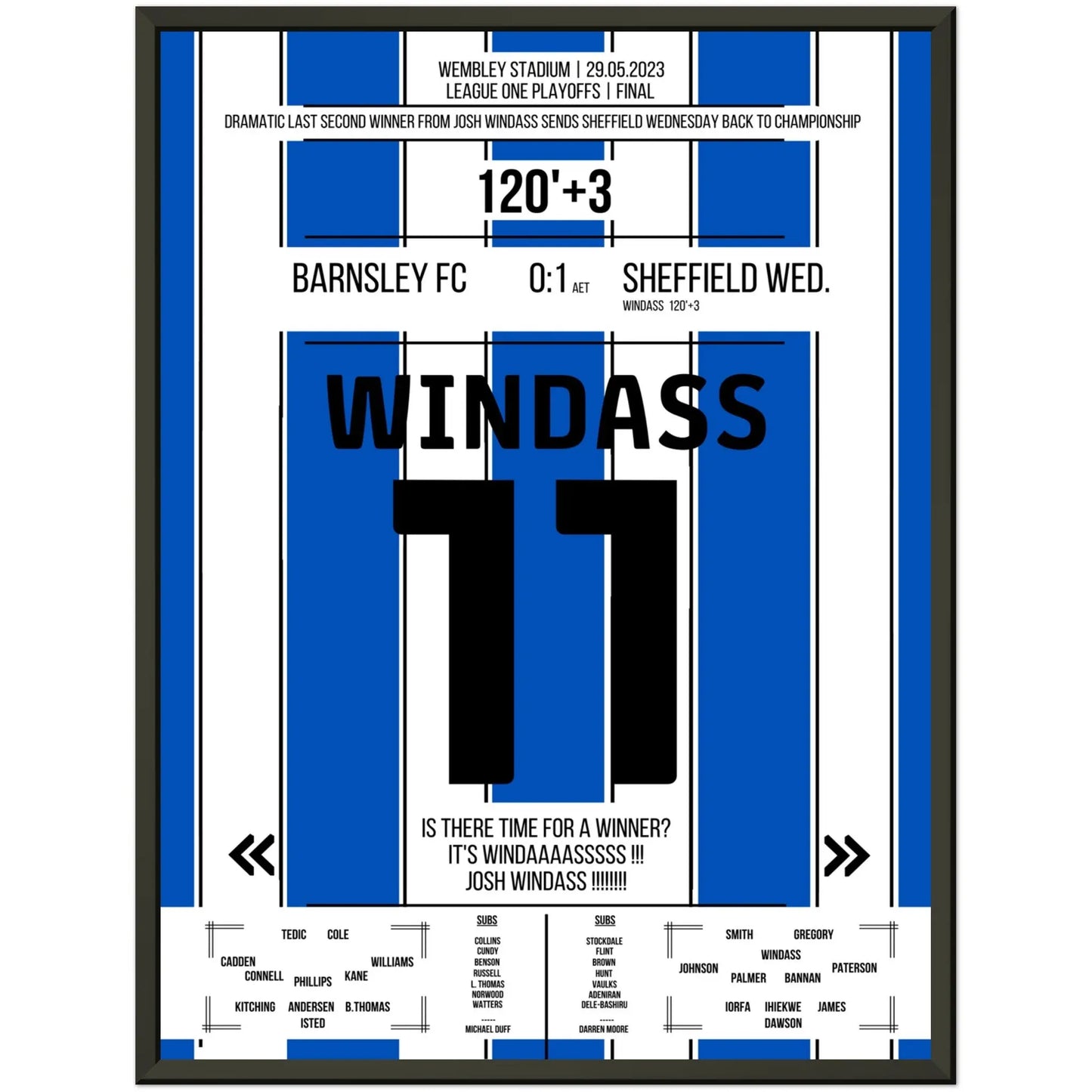 Sheffield Wednesday's dramatic return to the Championship 2023