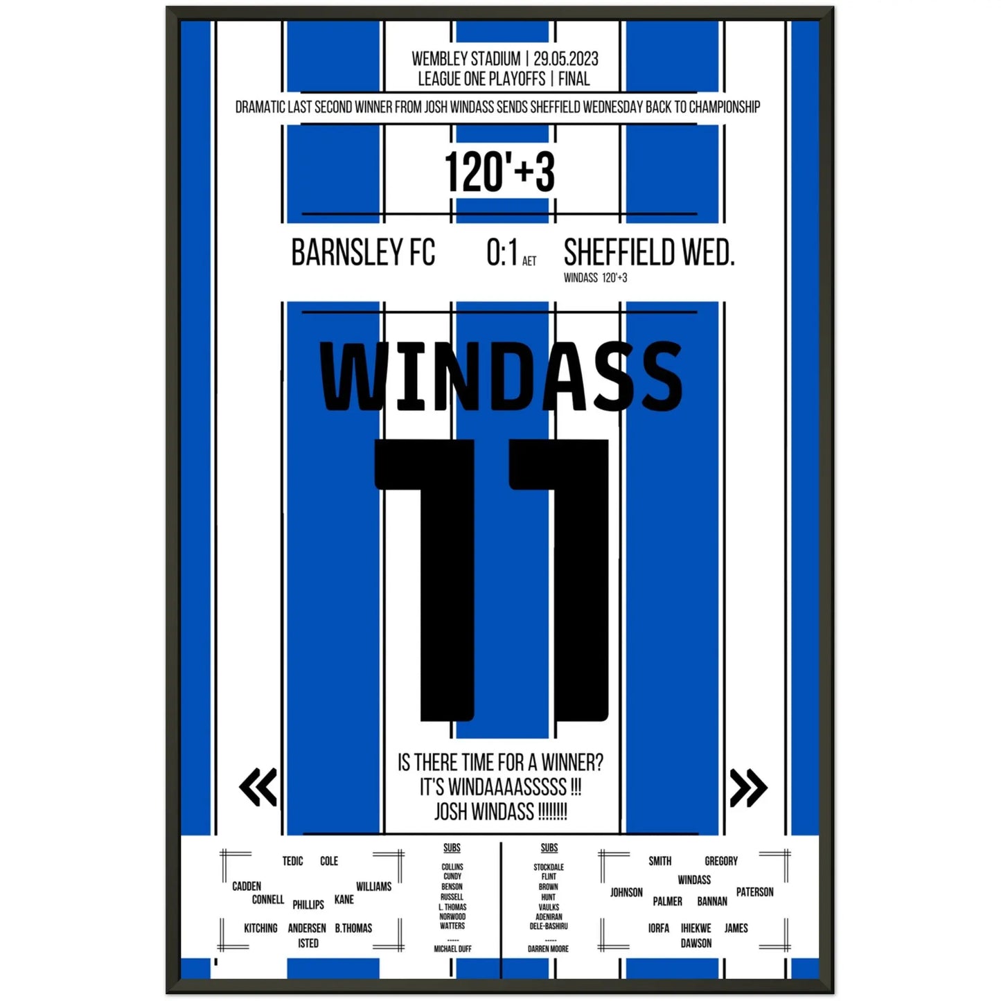 Sheffield Wednesday's dramatic return to the Championship 2023