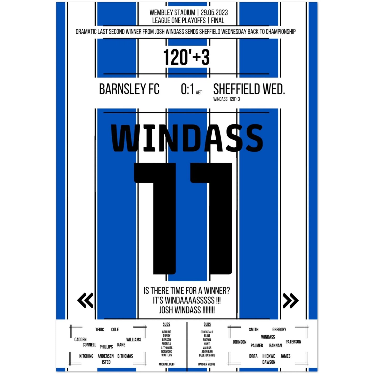 Sheffield Wednesday's dramatic return to the Championship 2023