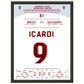 Icardi's Siegtreffer im Old Trafford 30x40-cm-12x16-Schwarzer-Aluminiumrahmen