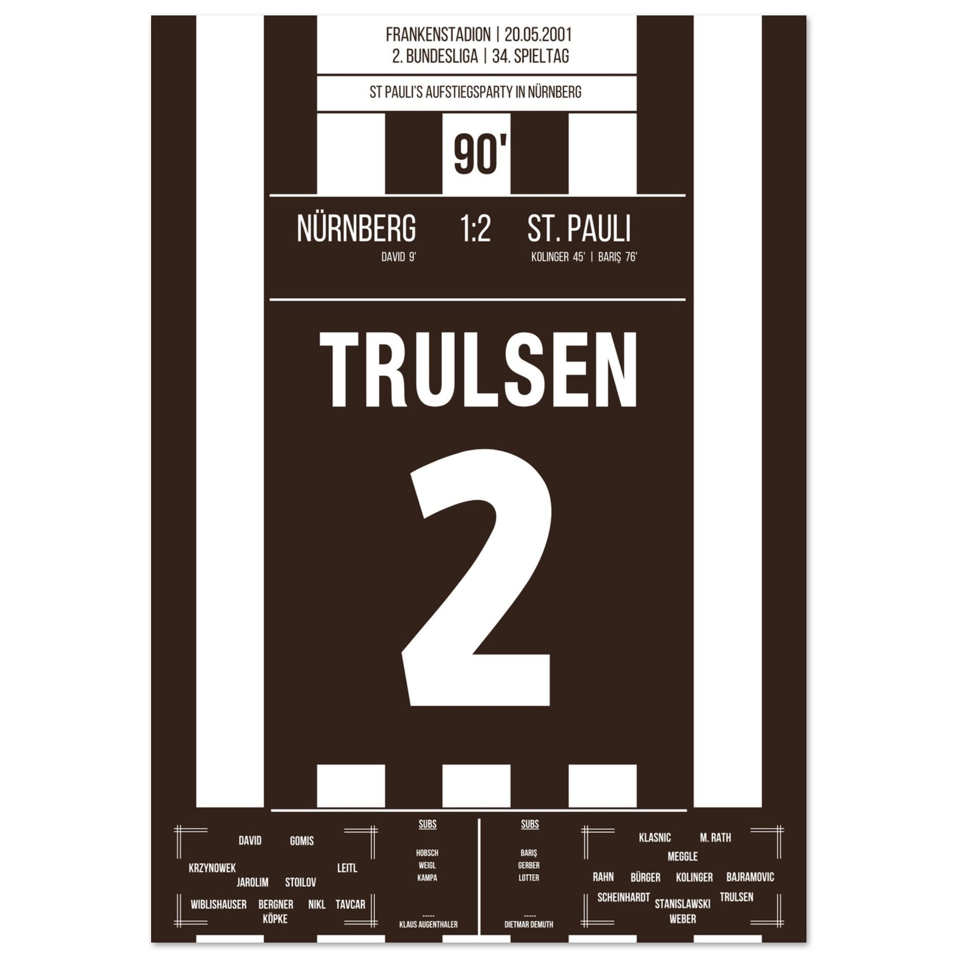 St Pauli's Aufstiegsfeier in Nürnberg 2001 A4-21x29.7-cm-8x12-Ohne-Rahmen