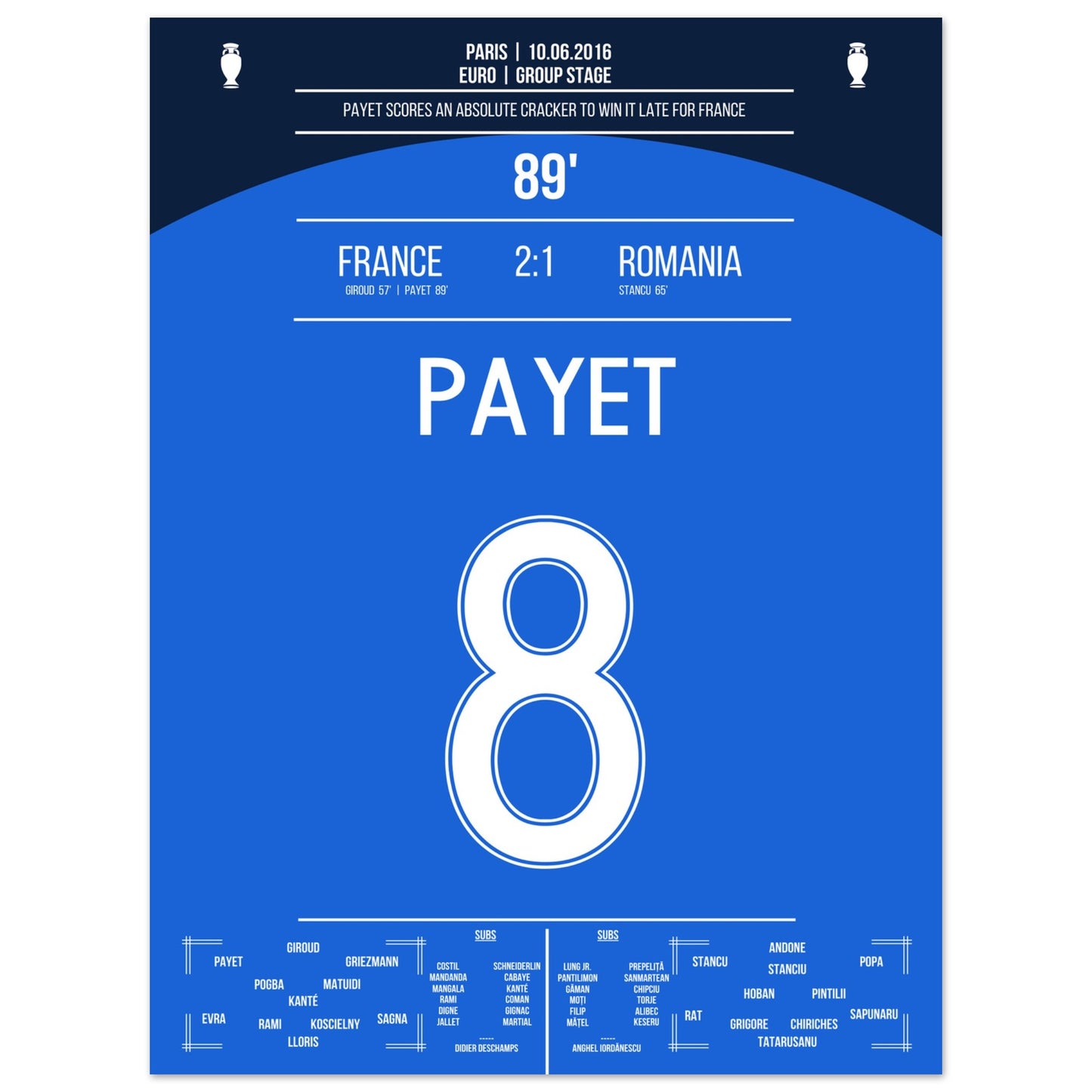 Payet's Traumtor zum Sieg gegen Rumänien bei der Euro 2016