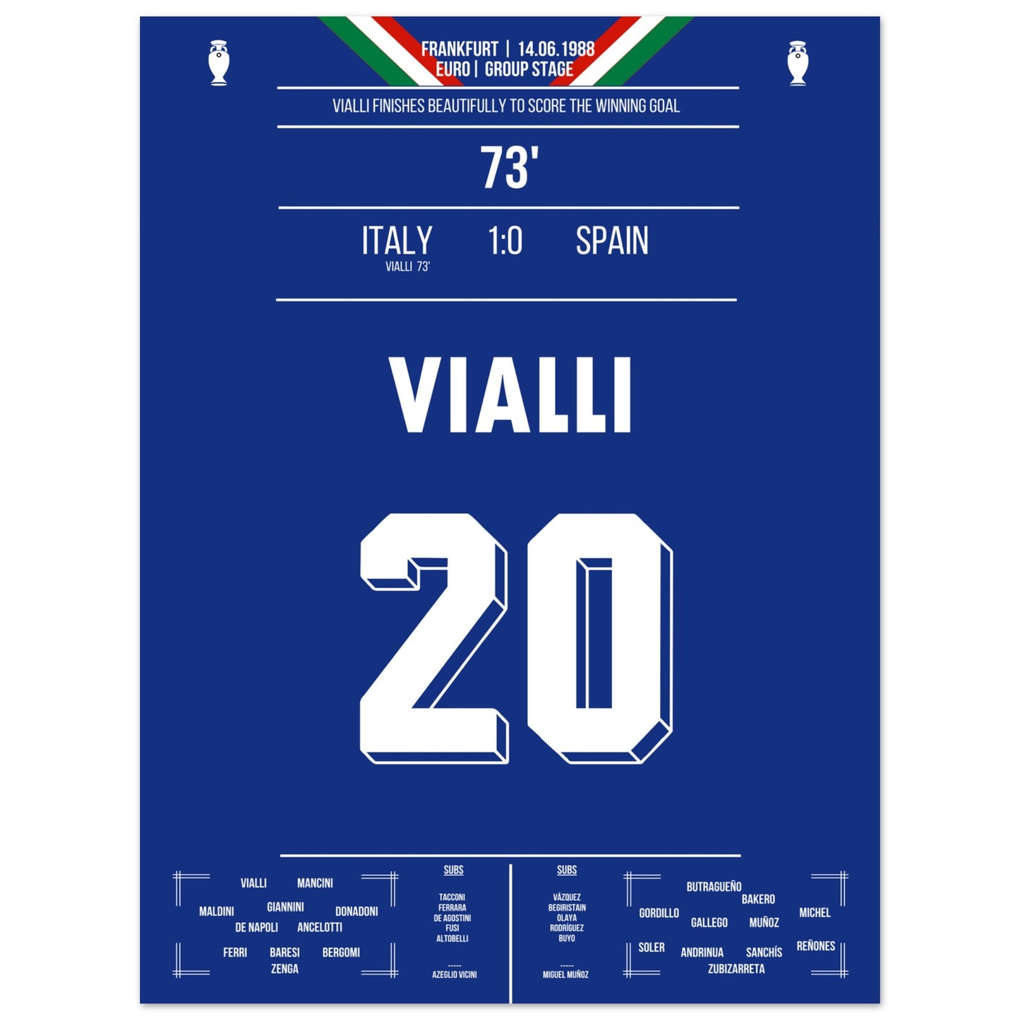 Vialli's Siegtor gegen Spanien bei der Euro 1988
