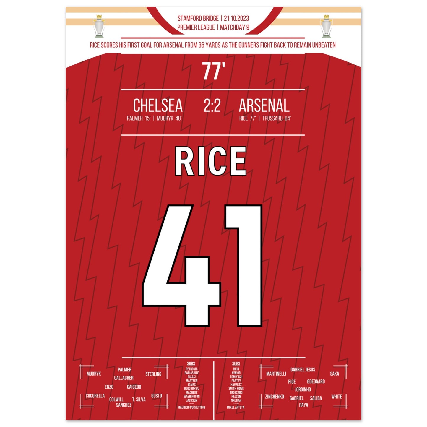 Rice erzielt sein erstes Tor für Arsenal
