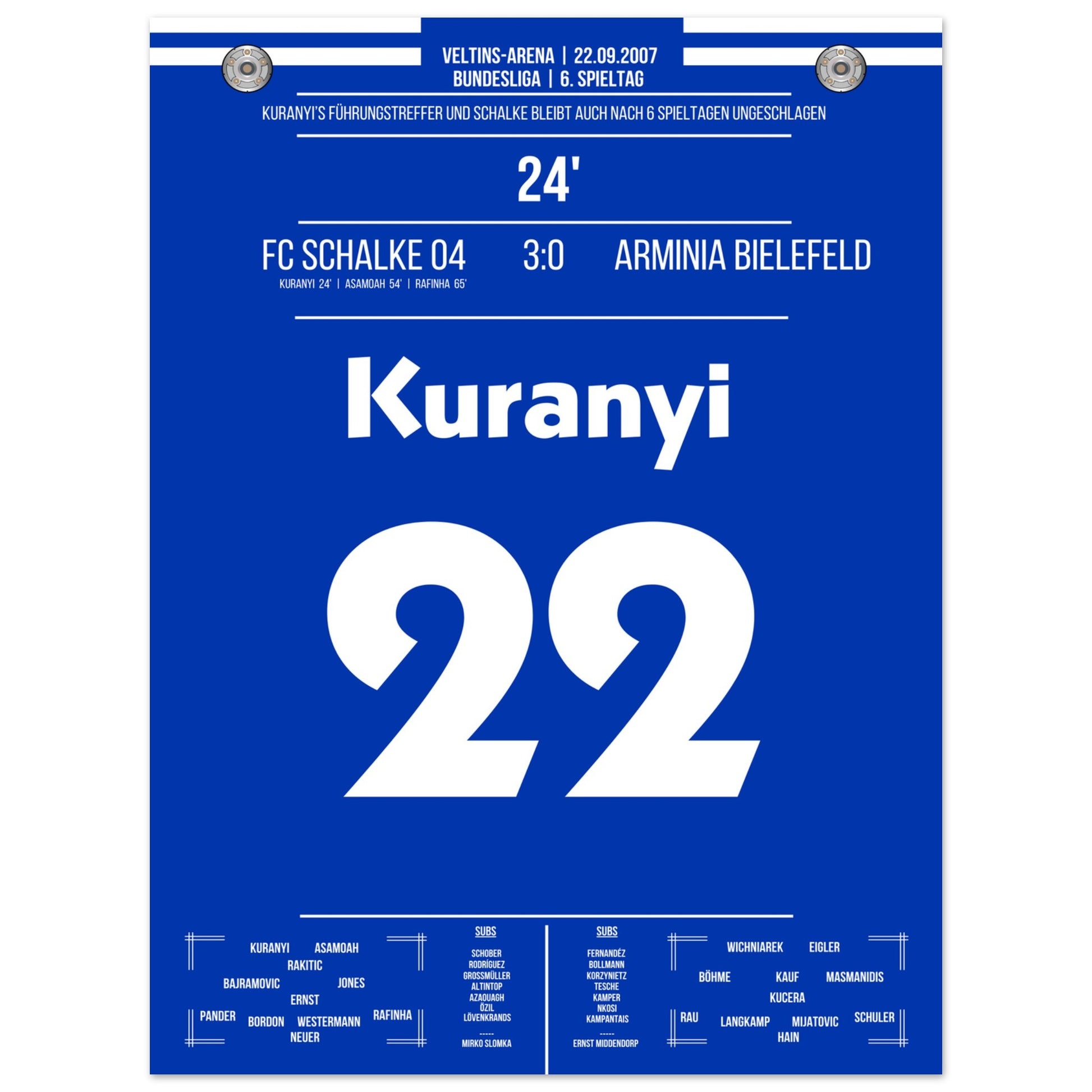 Kuranyi's Führungstreffer bei 3-0 Sieg gegen Bielefeld 2007 45x60-cm-18x24-Ohne-Rahmen