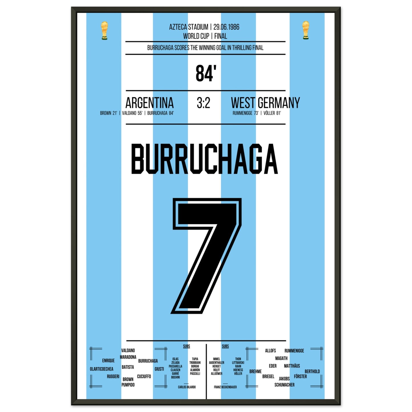 Burruchaga's Siegtreffer im WM Finale 1986