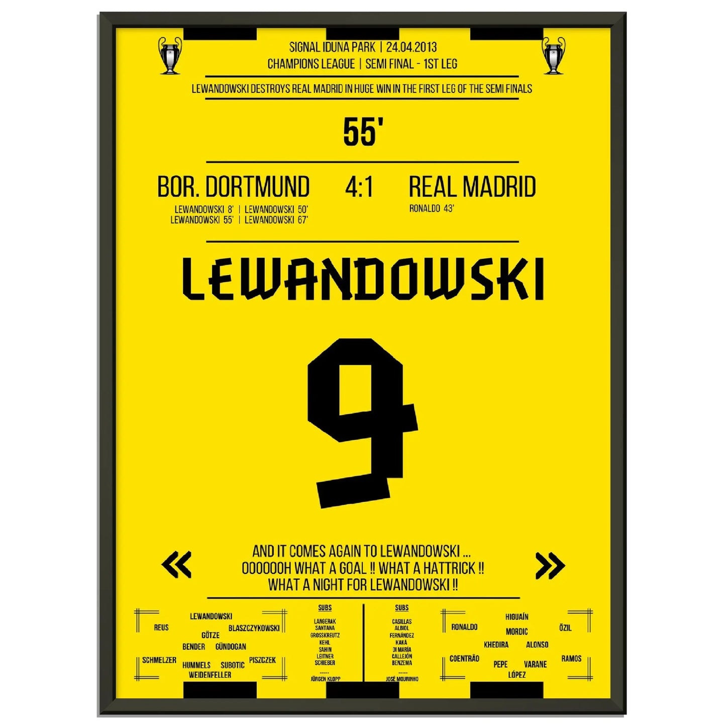 4er Pack Lewandowski im CL Halbfinale 2013 gegen Real 