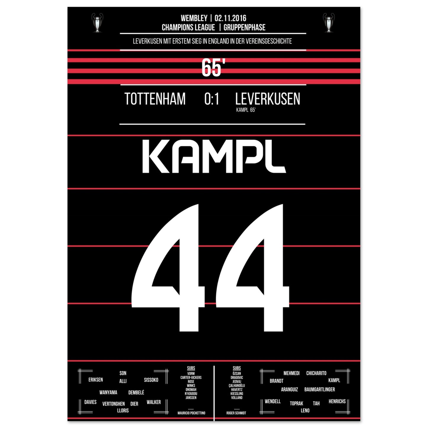 Kampl schiesst Leverkusen zum ersten Sieg auf englischem Boden A4-21x29.7-cm-8x12-Ohne-Rahmen