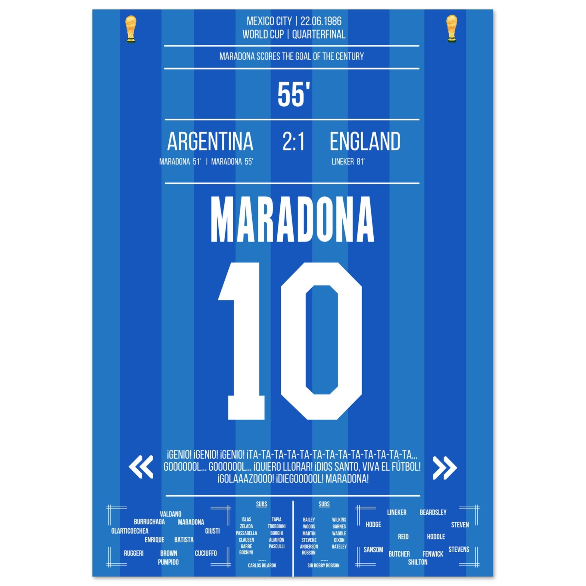 Maradona's Jahrhunderttor gegen England 1986 