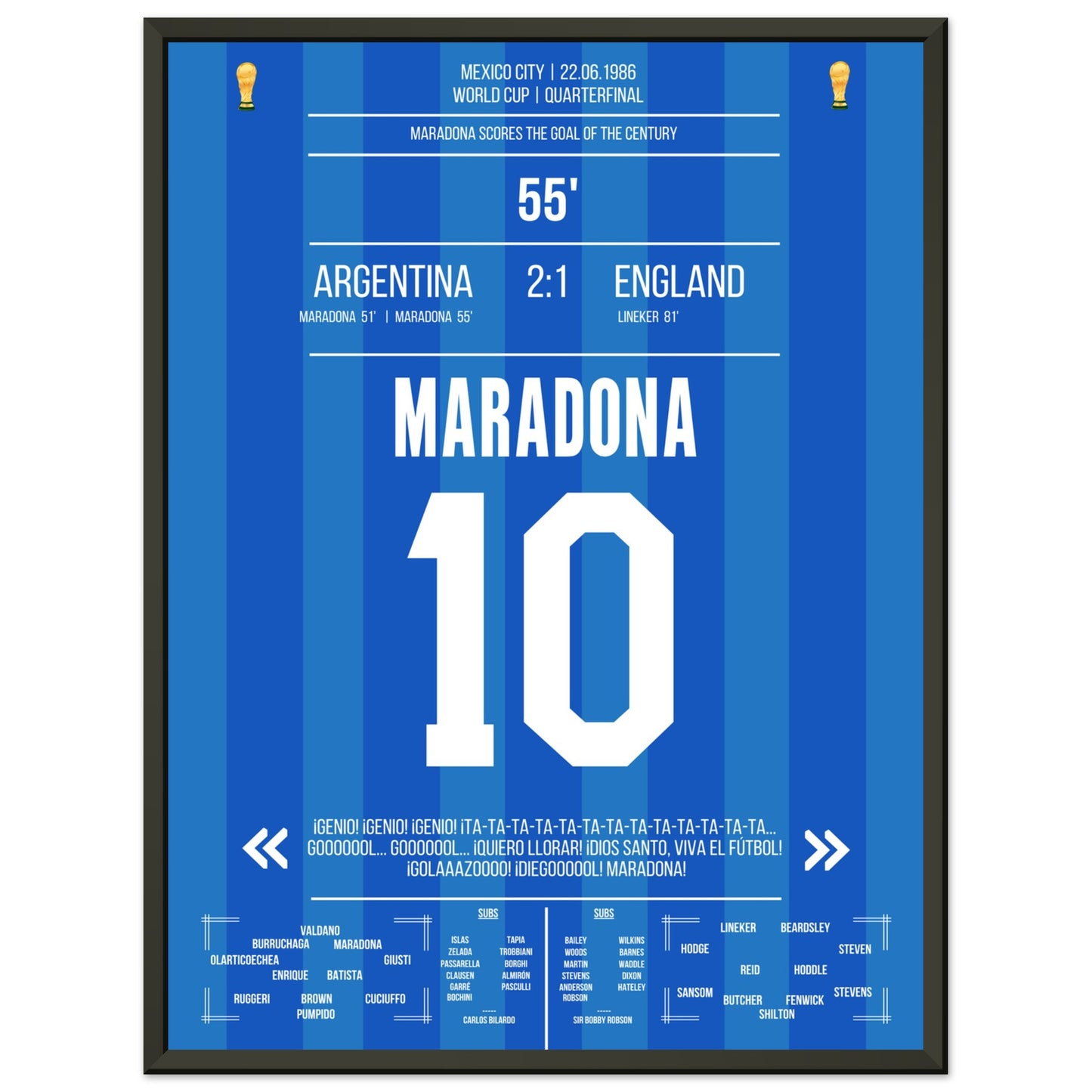 Maradona's Jahrhunderttor gegen England 1986