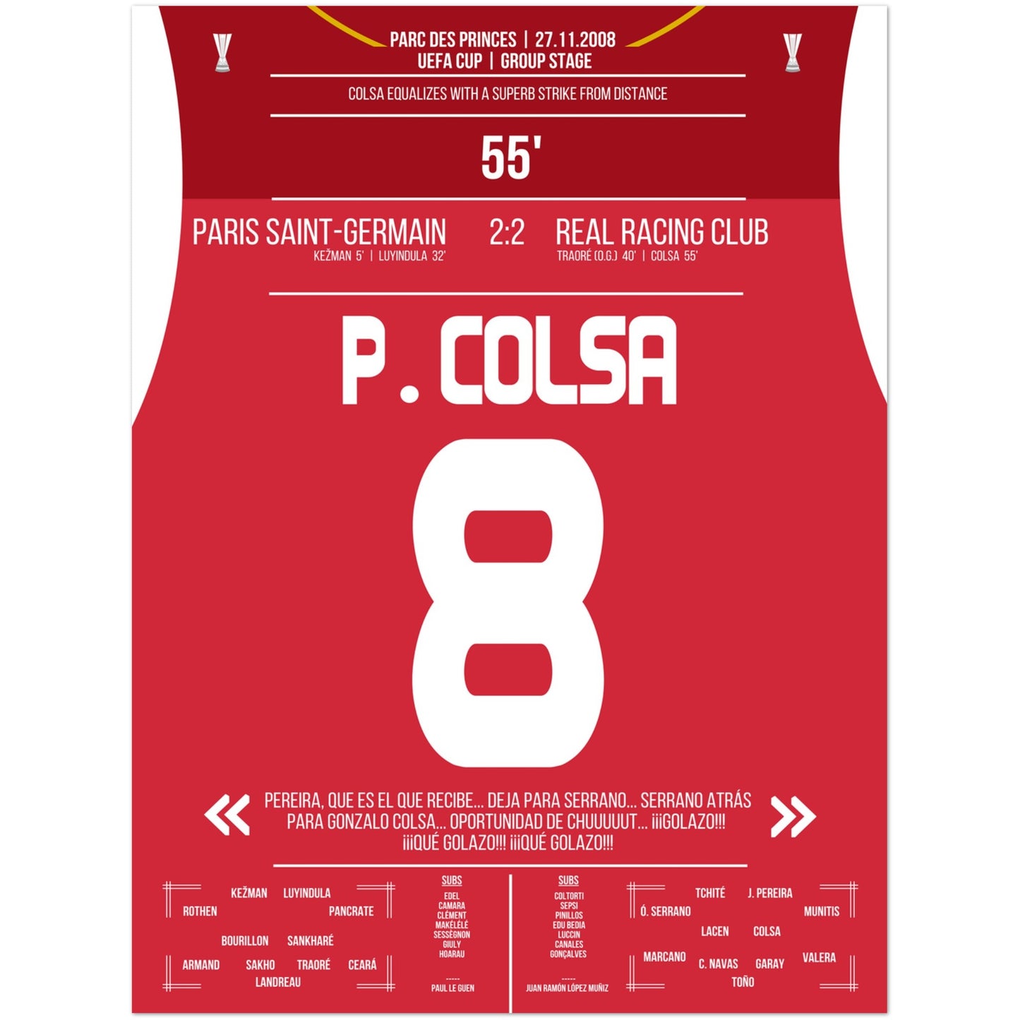 Colsa's Traumtor aus der Distanz gegen PSG in 2008