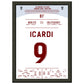 Icardi's Siegtreffer im Old Trafford A4-21x29.7-cm-8x12-Schwarzer-Aluminiumrahmen