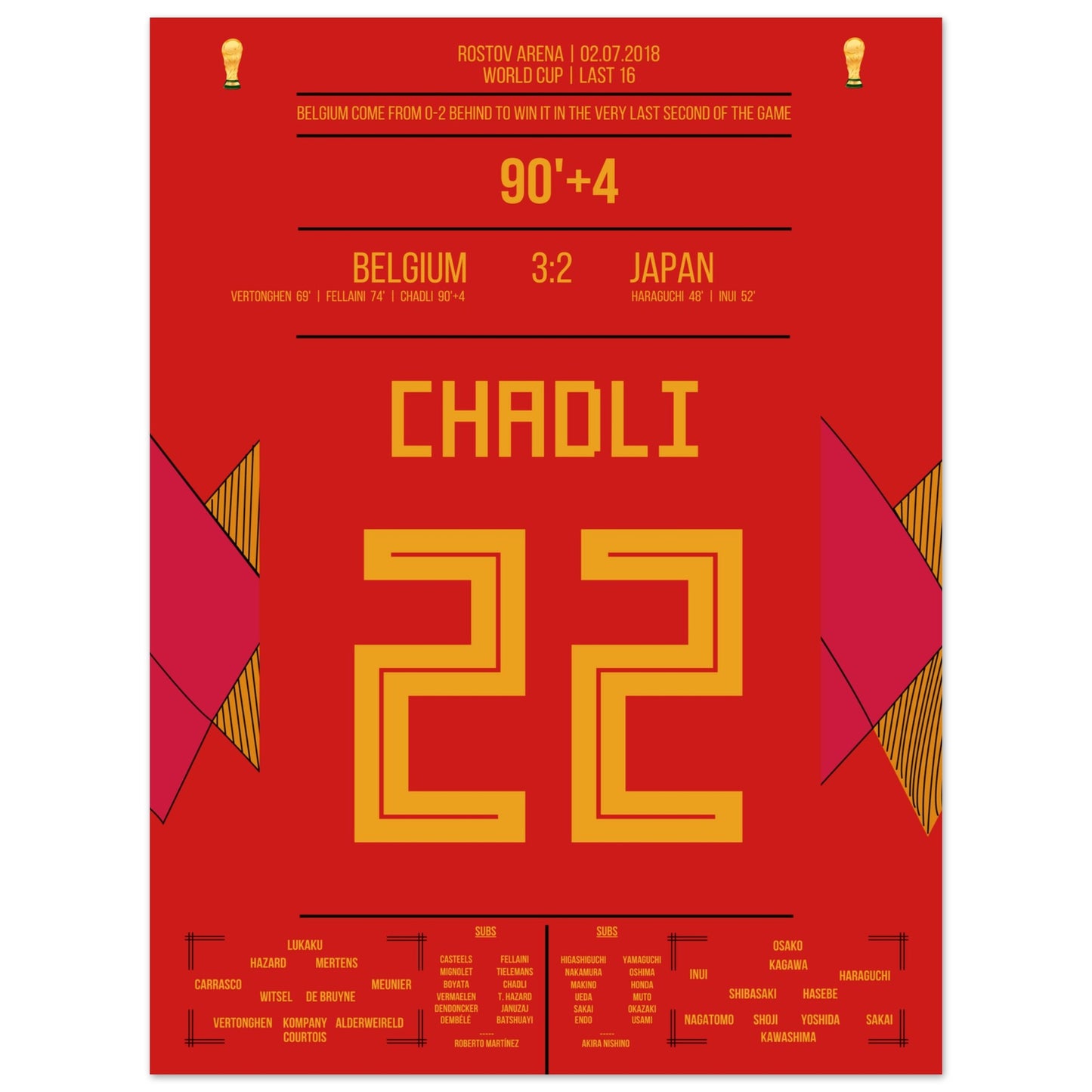 Chadli's Last-Minute Tor gegen Japan bei der WM 2018