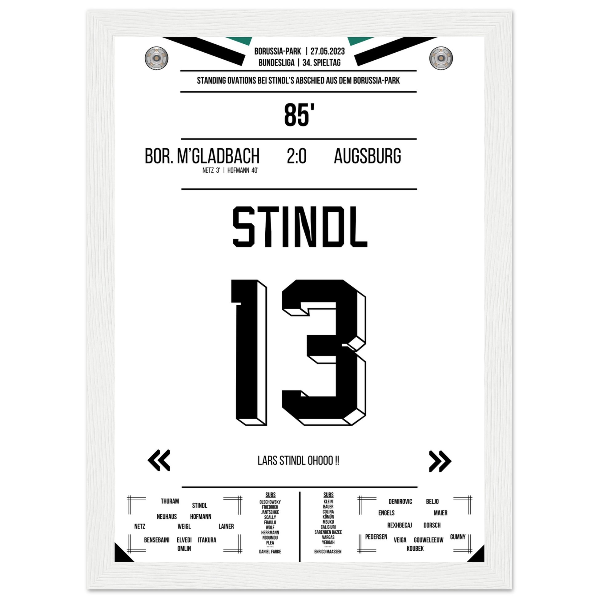 Stindl's Verabschiedung im Borussia-Park 2023 A4-21x29.7-cm-8x12-Premium-Semi-Glossy-Paper-Woode