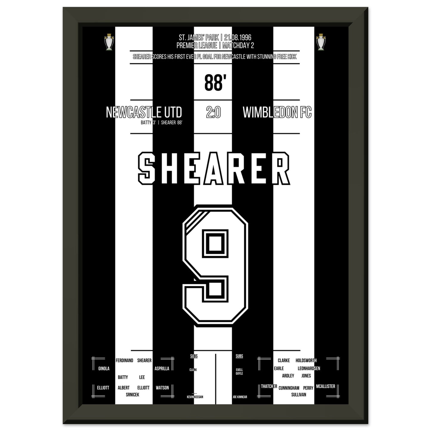 Shearer's erstes PL-Tor vor Newcastle