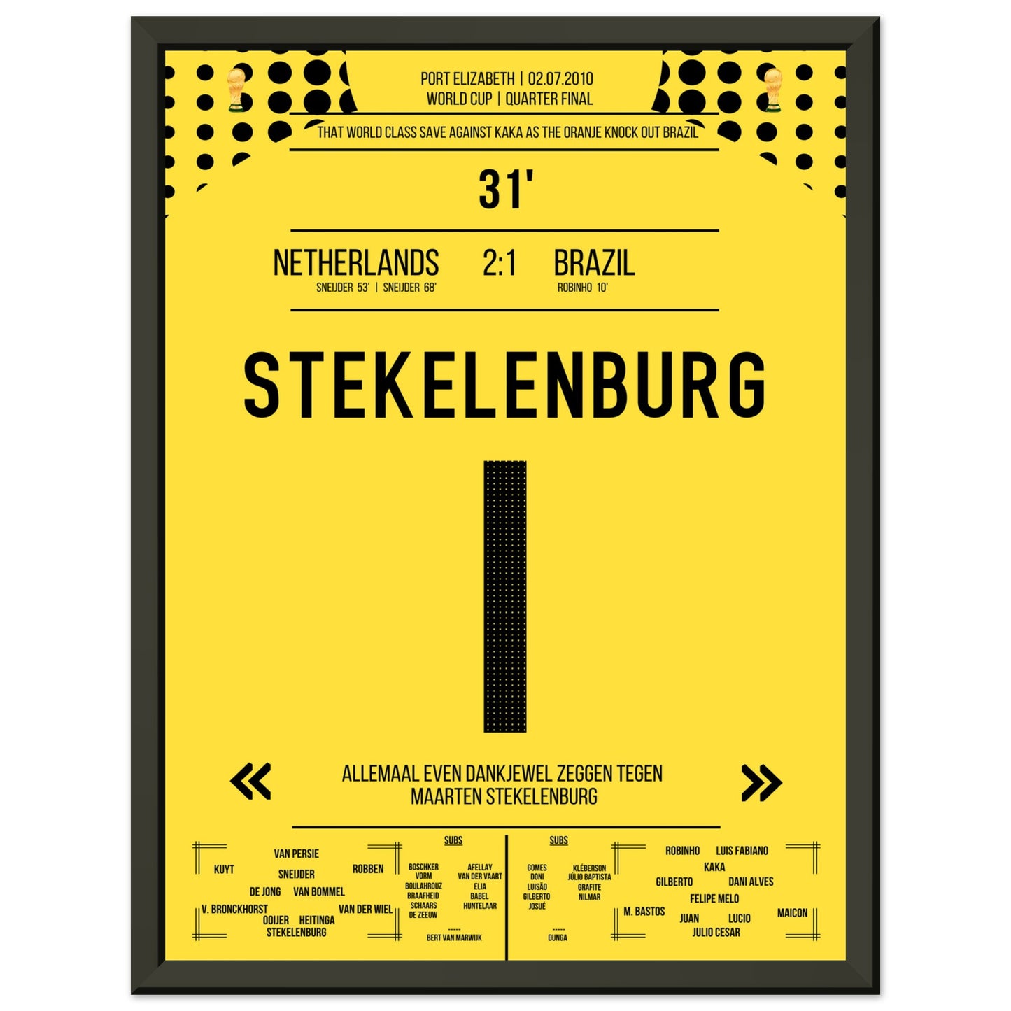 Stekelenburg's Weltklasse Aktion gegen Kaka bei der WM 2010 Kommentar-Version