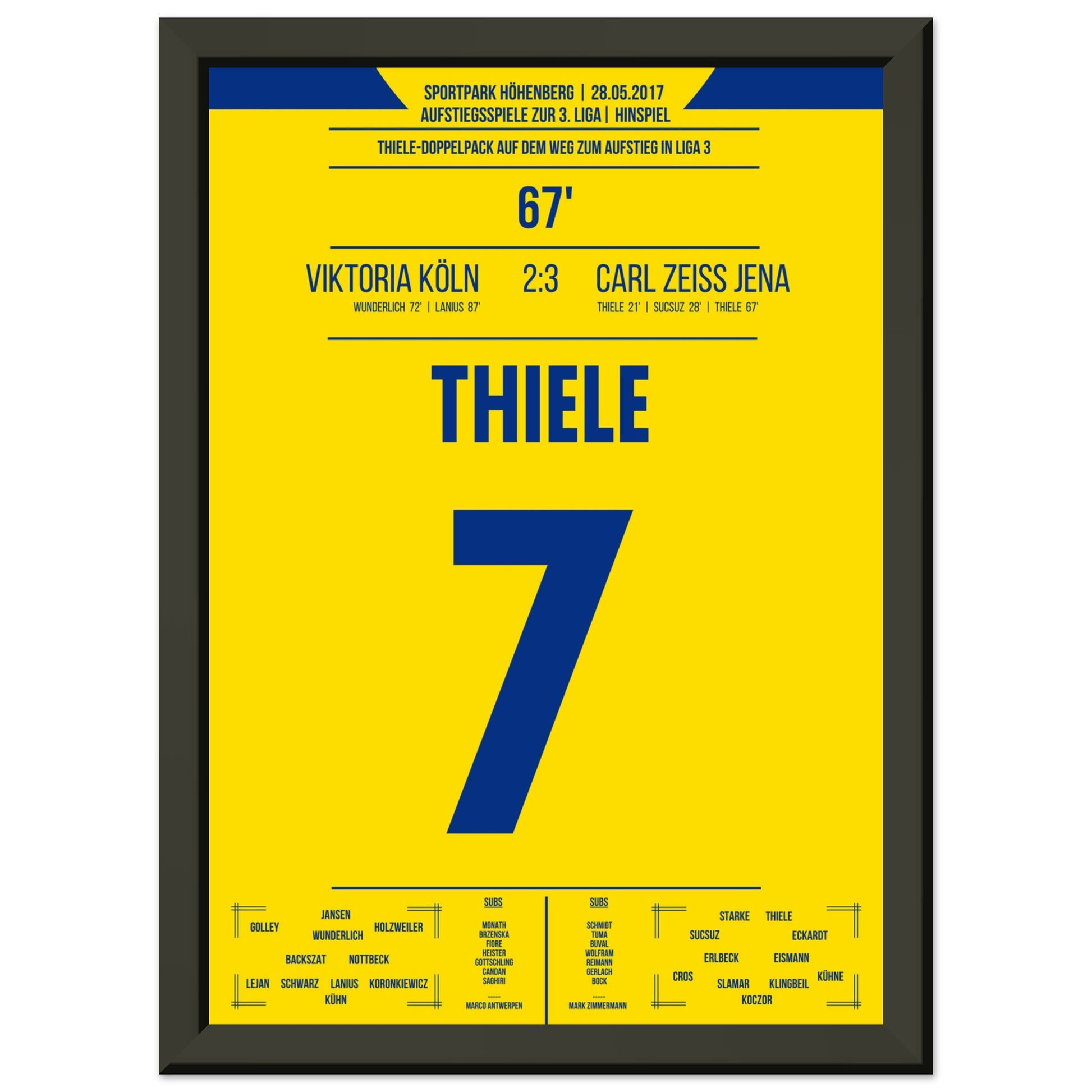 Thiele-Doppelpack führt Jena in Richtung 3. Liga in 2017 A4-21x29.7-cm-8x12-Schwarzer-Aluminiumrahmen