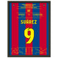 Suarez trifft im CL Finale 2015 und Barca holt das Triple 30x40-cm-12x16-Schwarzer-Aluminiumrahmen