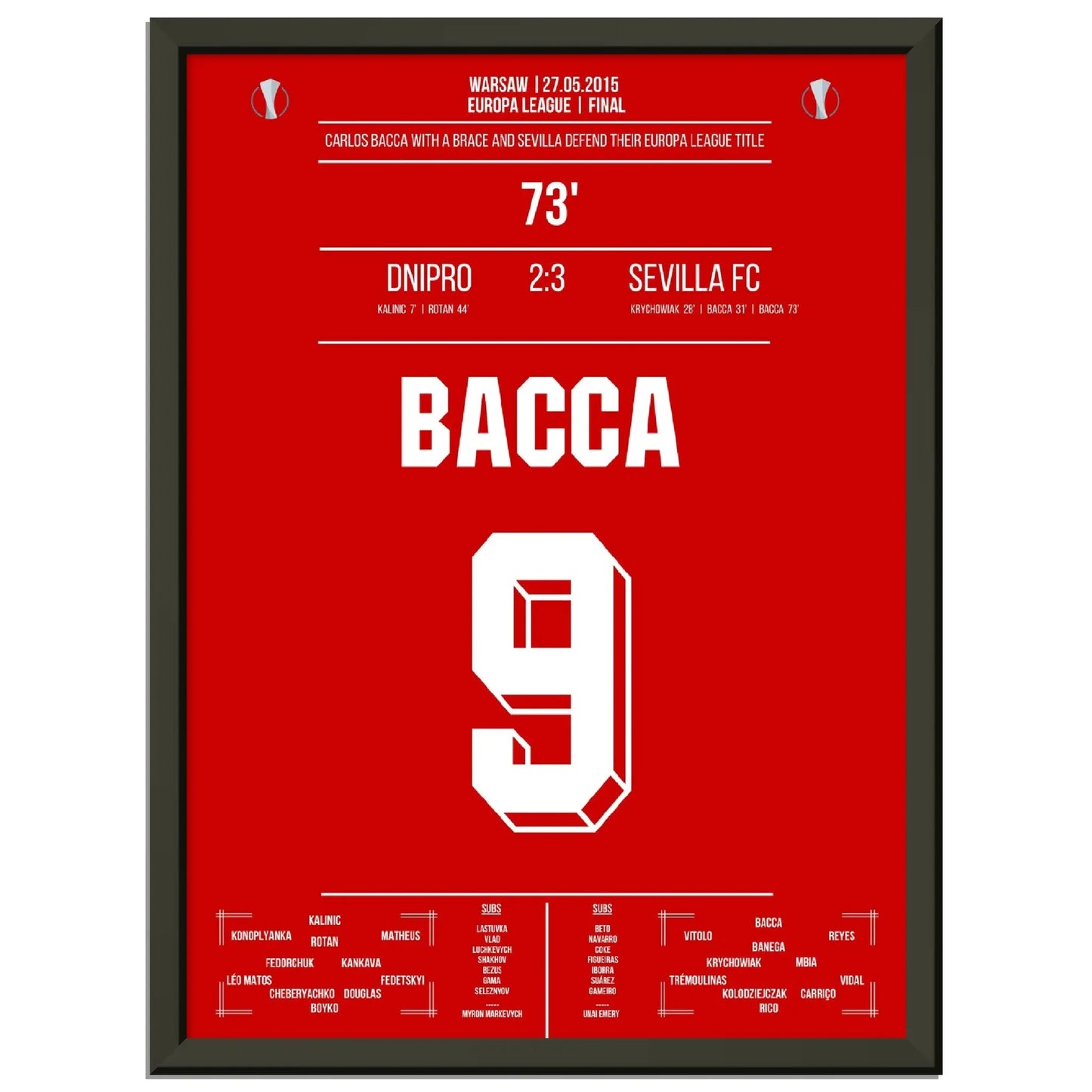Bacca mit zwei Toren bei Sevilla's Titelverteidigung in der Europa League 2015 