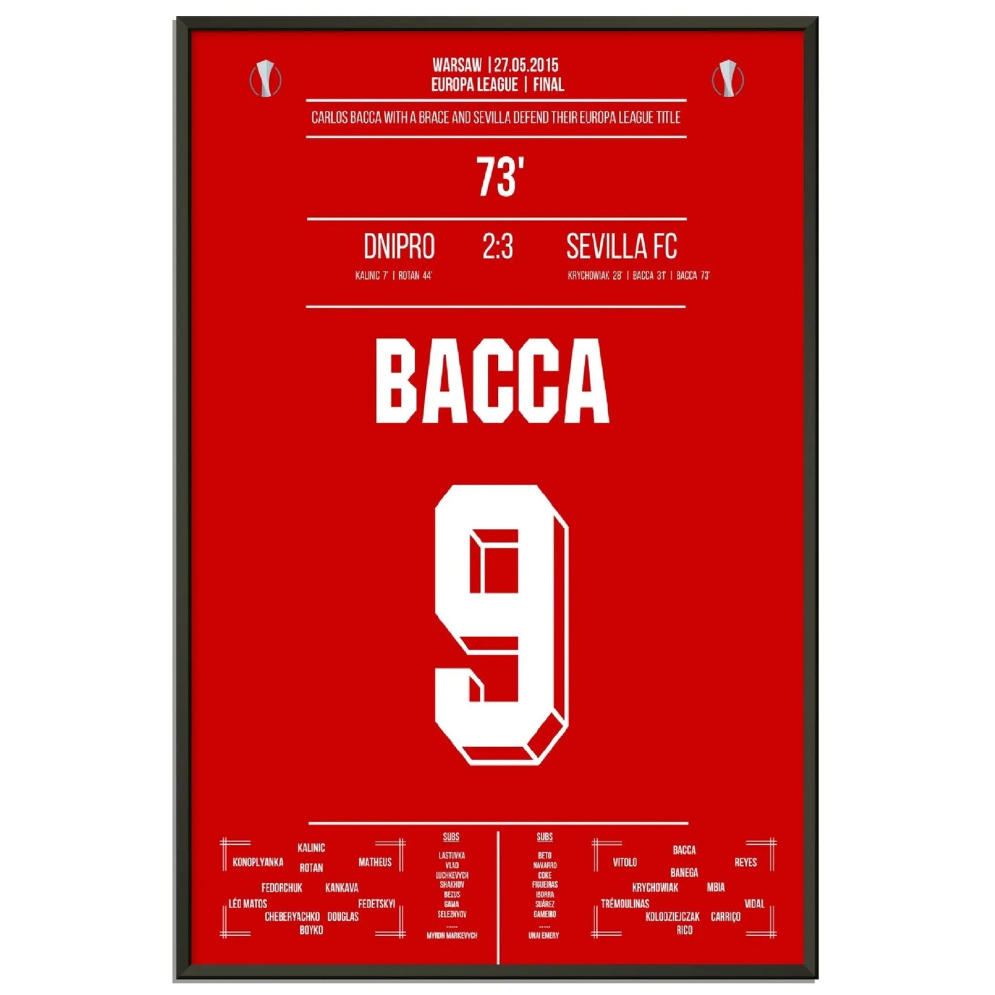 Bacca mit zwei Toren bei Sevilla's Titelverteidigung in der Europa League 2015 