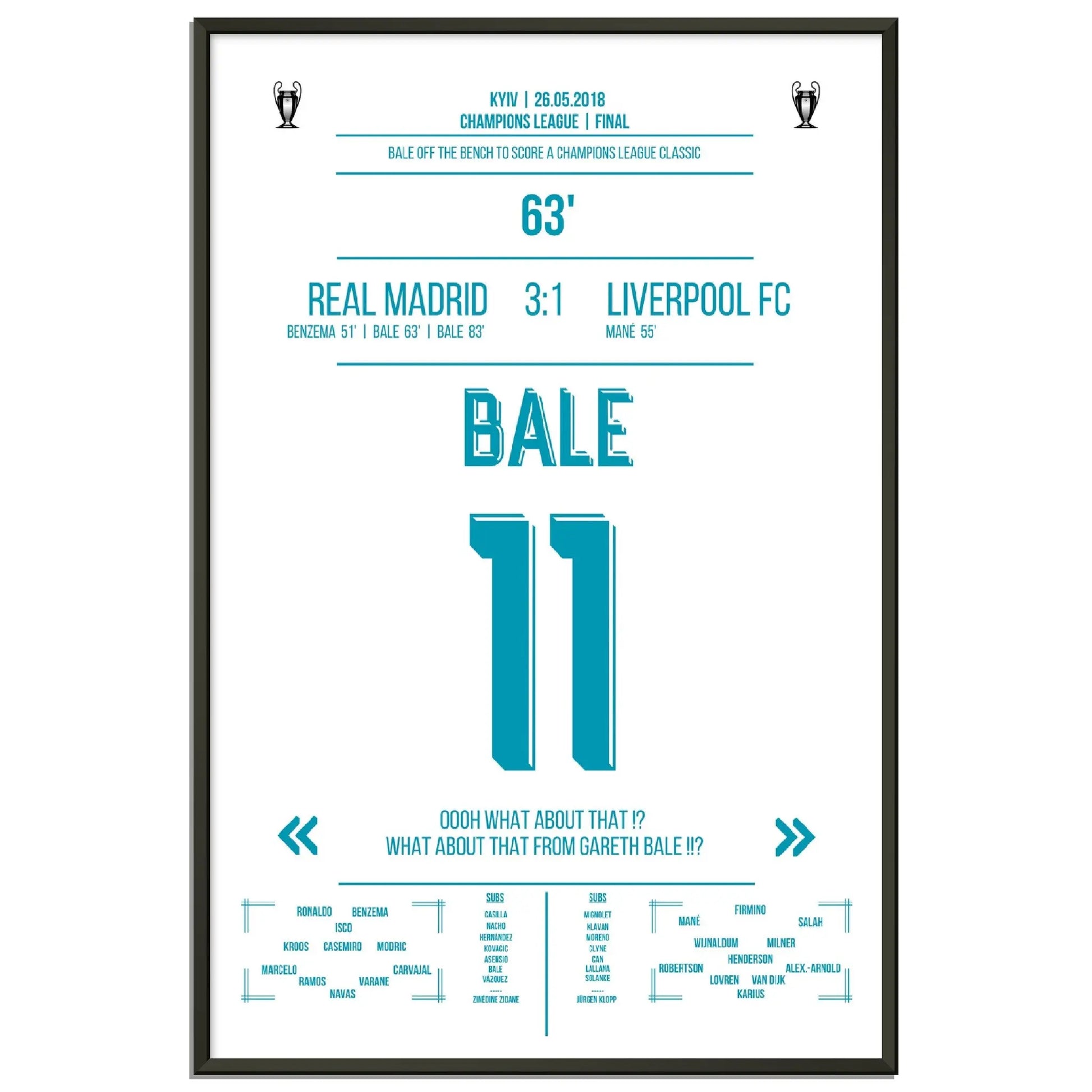 Bales Fallrückzieher im Champions League Finale 2018 gegen Liverpool 