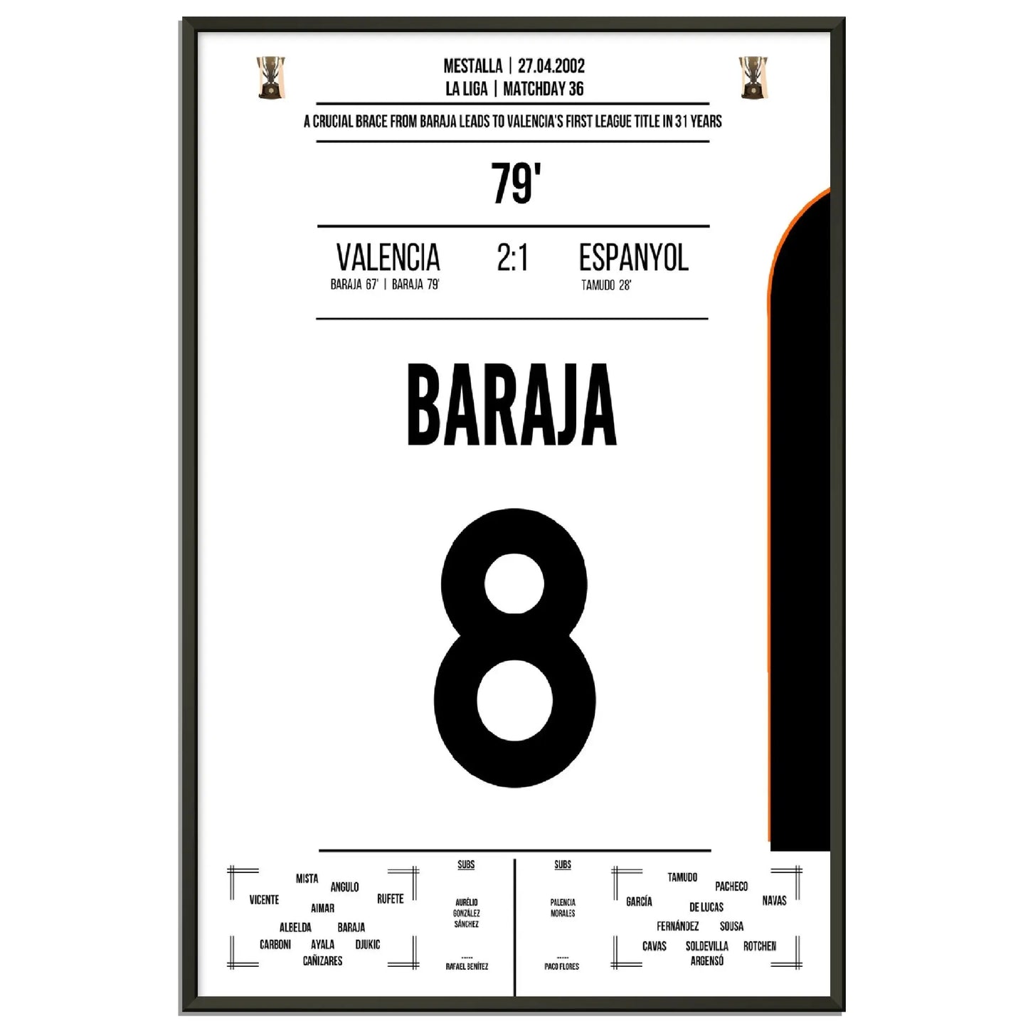 Baraja dreht das Spiel gegen Espanyol auf dem Weg zu Valencia's erster Meisterschaft nach 31 Jahren 