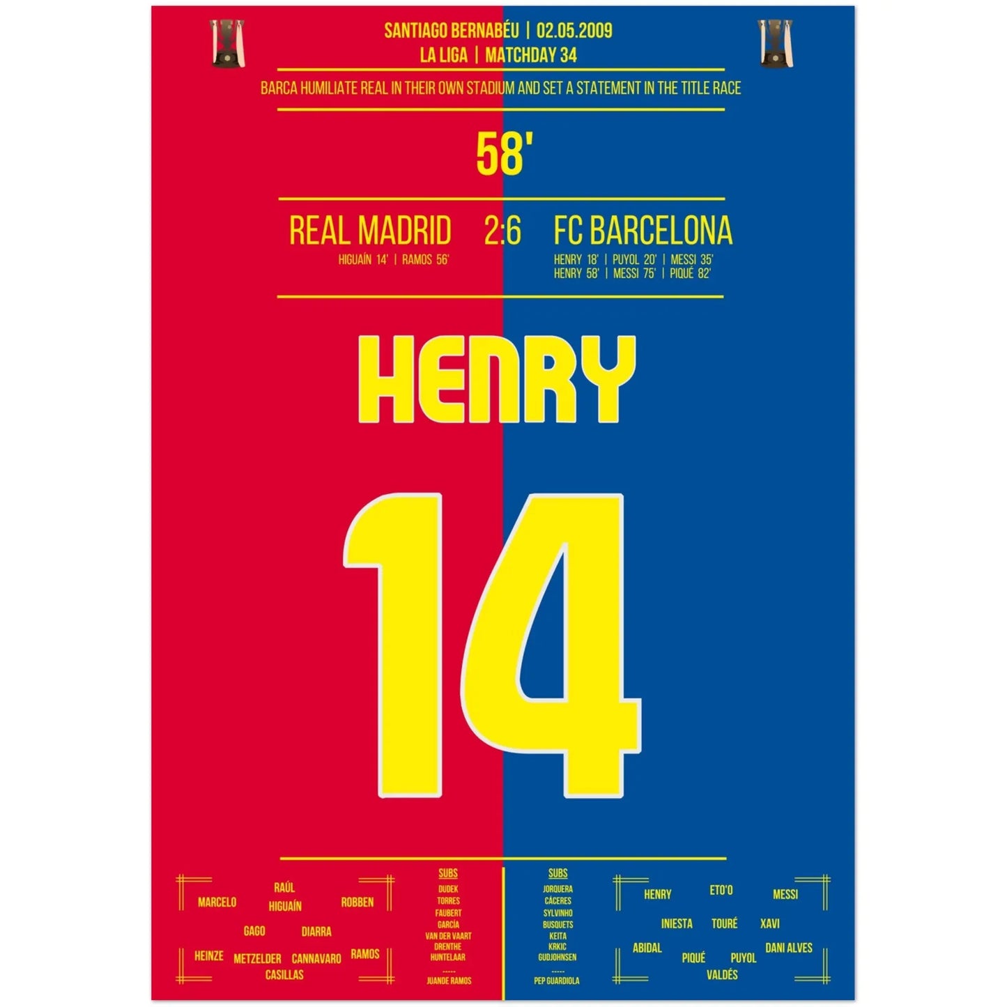 Barcelona's Machtdemonstration im Bernabéu in 2009 | Henry's Doppelpack A4-21x29.7-cm-8x12-Premium-Semi-Glossy-Paper-Poste