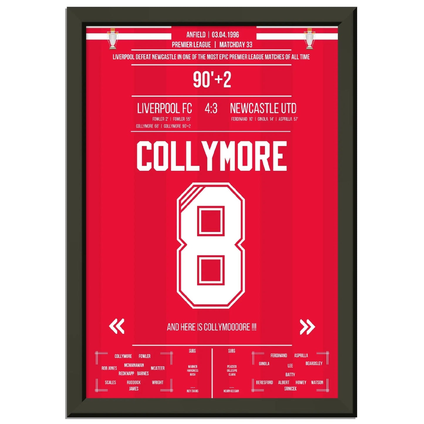 Collymore's Last-Minute Siegtor gegen Newcastle 1996 