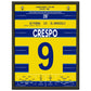 Crespo's Tor bei Parma's Europapokal-Triumph 1999 30x40-cm-12x16-Schwarzer-Aluminiumrahmen