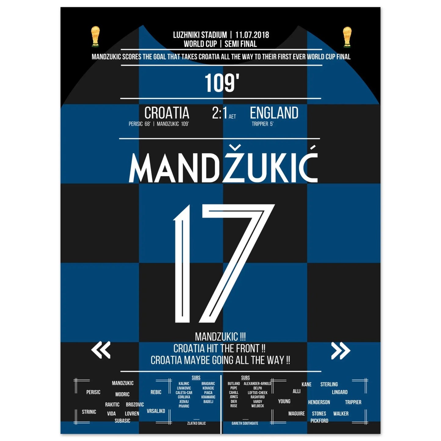 Das Tor zum WM-Finale! Mandzukic schießt Kroatien zum Sieg gegen England 2018 30x40-cm-12x16-Premium-Semi-Glossy-Paper-Poster