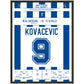 Debüt von Darko Kovacevic für Real Sociedad in 1996 45x60-cm-18x24-Schwarzer-Aluminiumrahmen