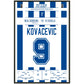 Debüt von Darko Kovacevic für Real Sociedad in 1996 60x90-cm-24x36-Schwarzer-Aluminiumrahmen
