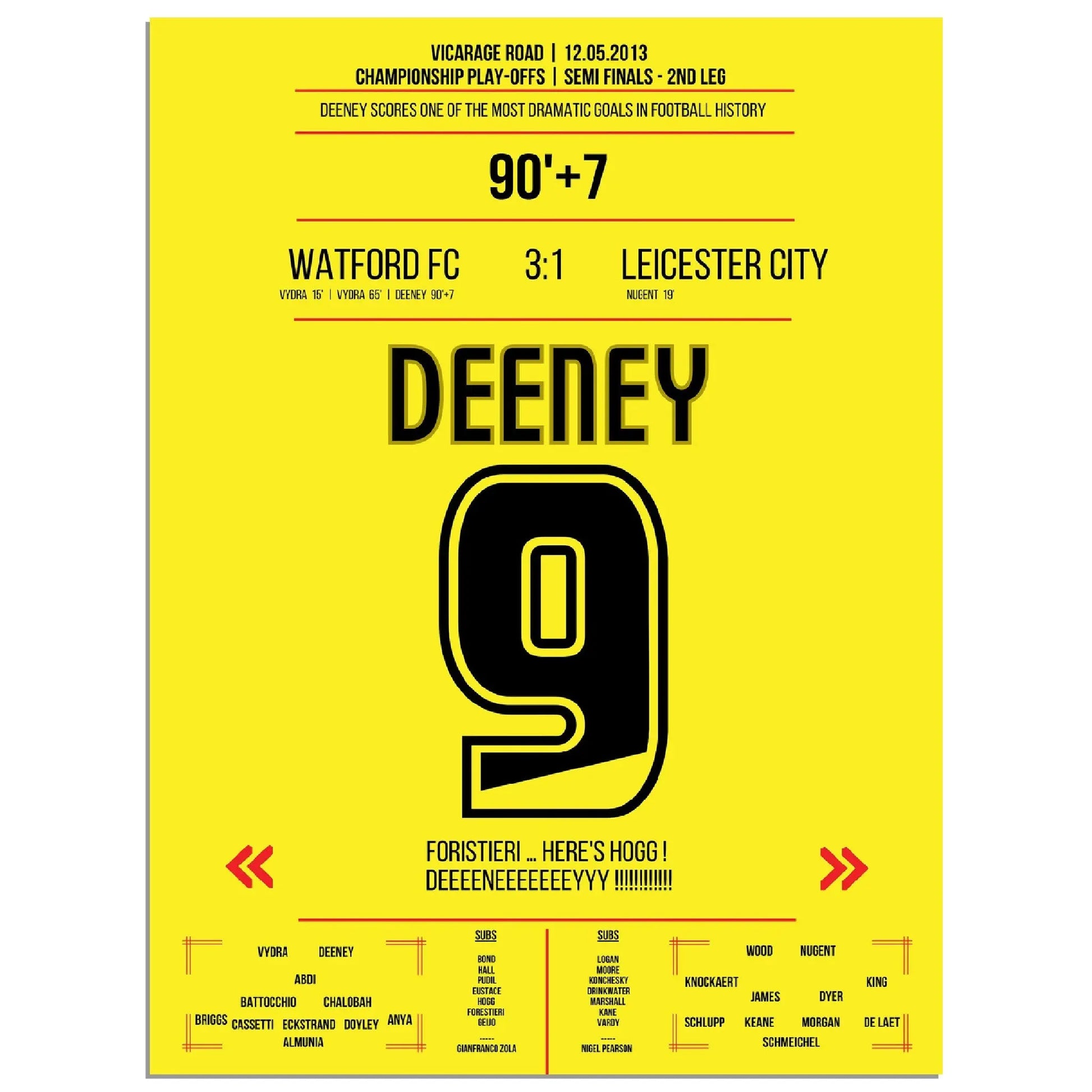 Deeneys mit dem dramatischsten Siegtreffer Watford - Leicester Playoffs 2013 