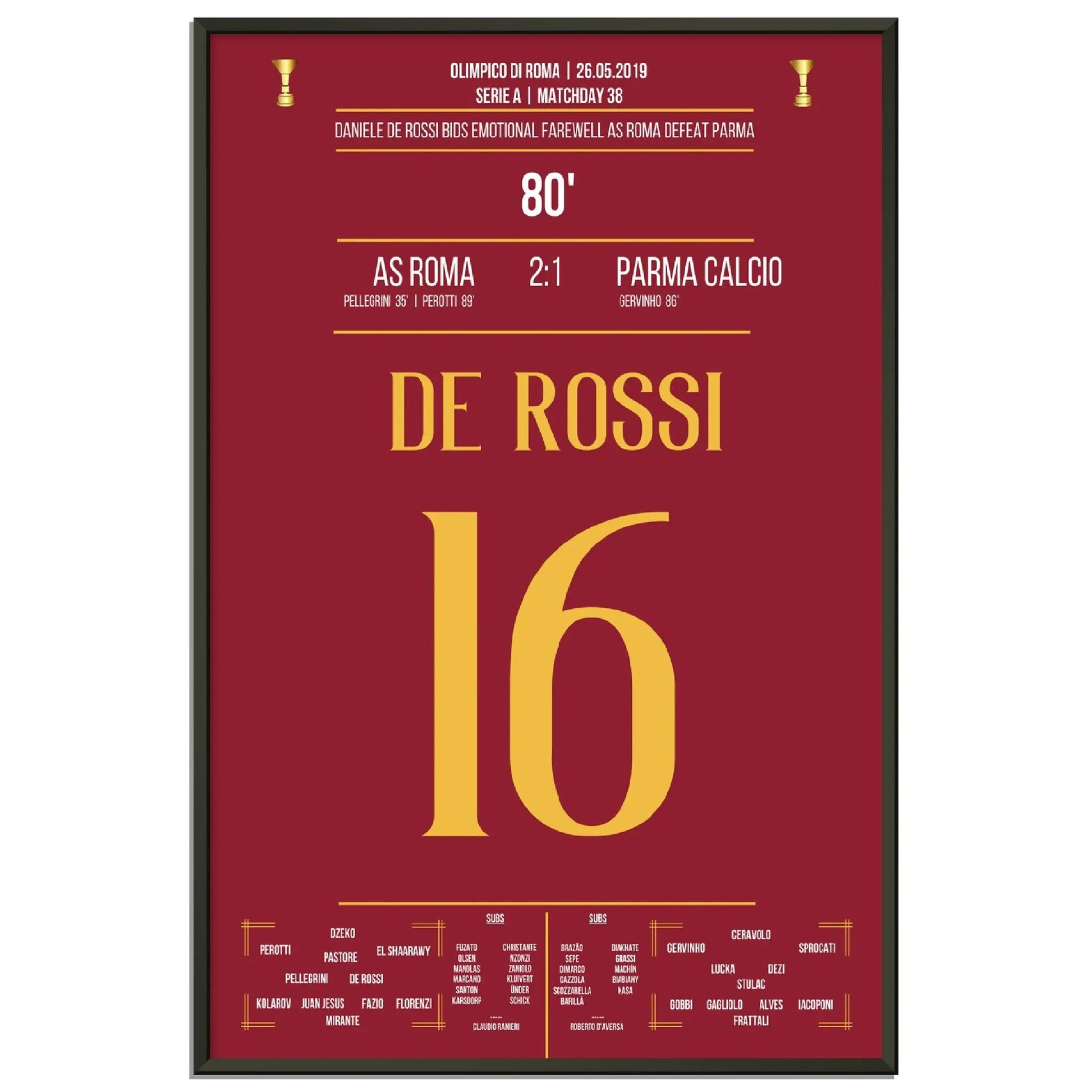 Der emotionale Abschied von Roma-Legende Daniele De Rossi 2019 