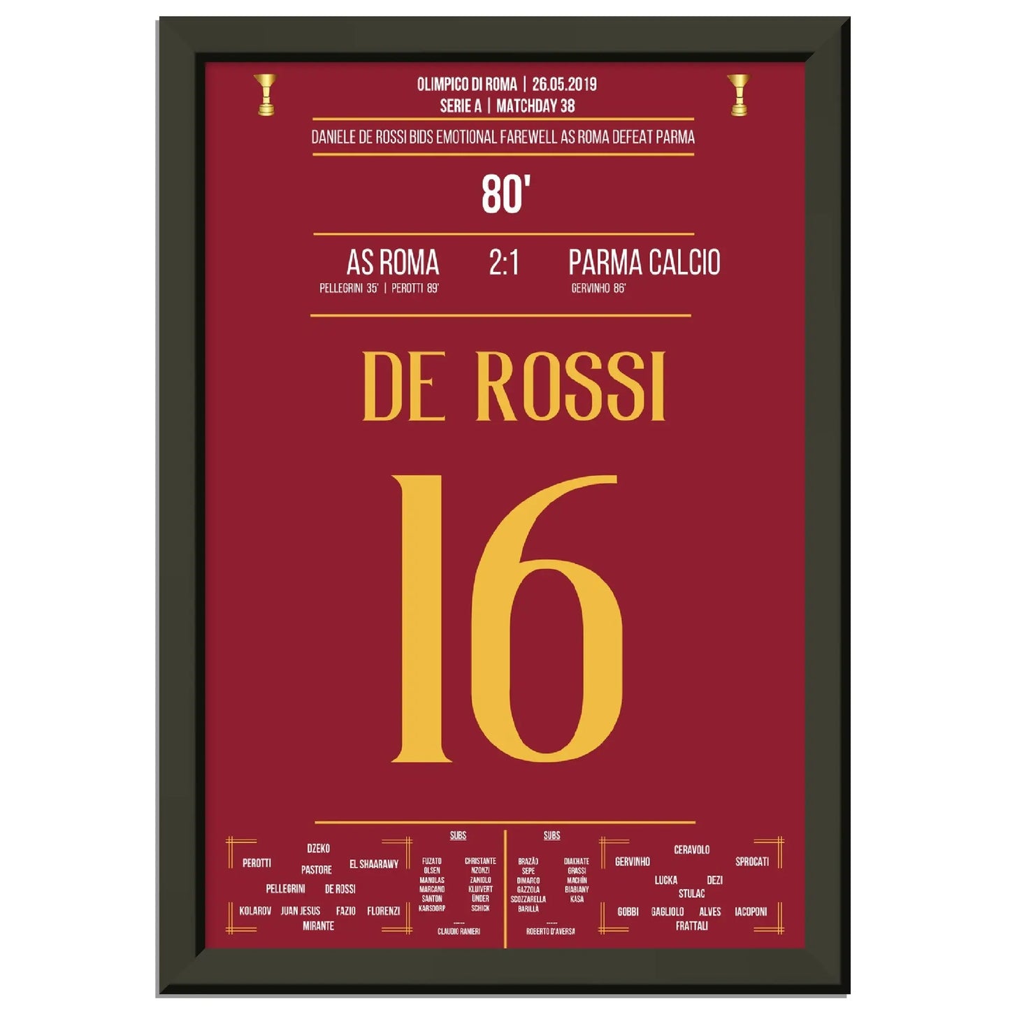 Der emotionale Abschied von Roma-Legende Daniele De Rossi 2019 