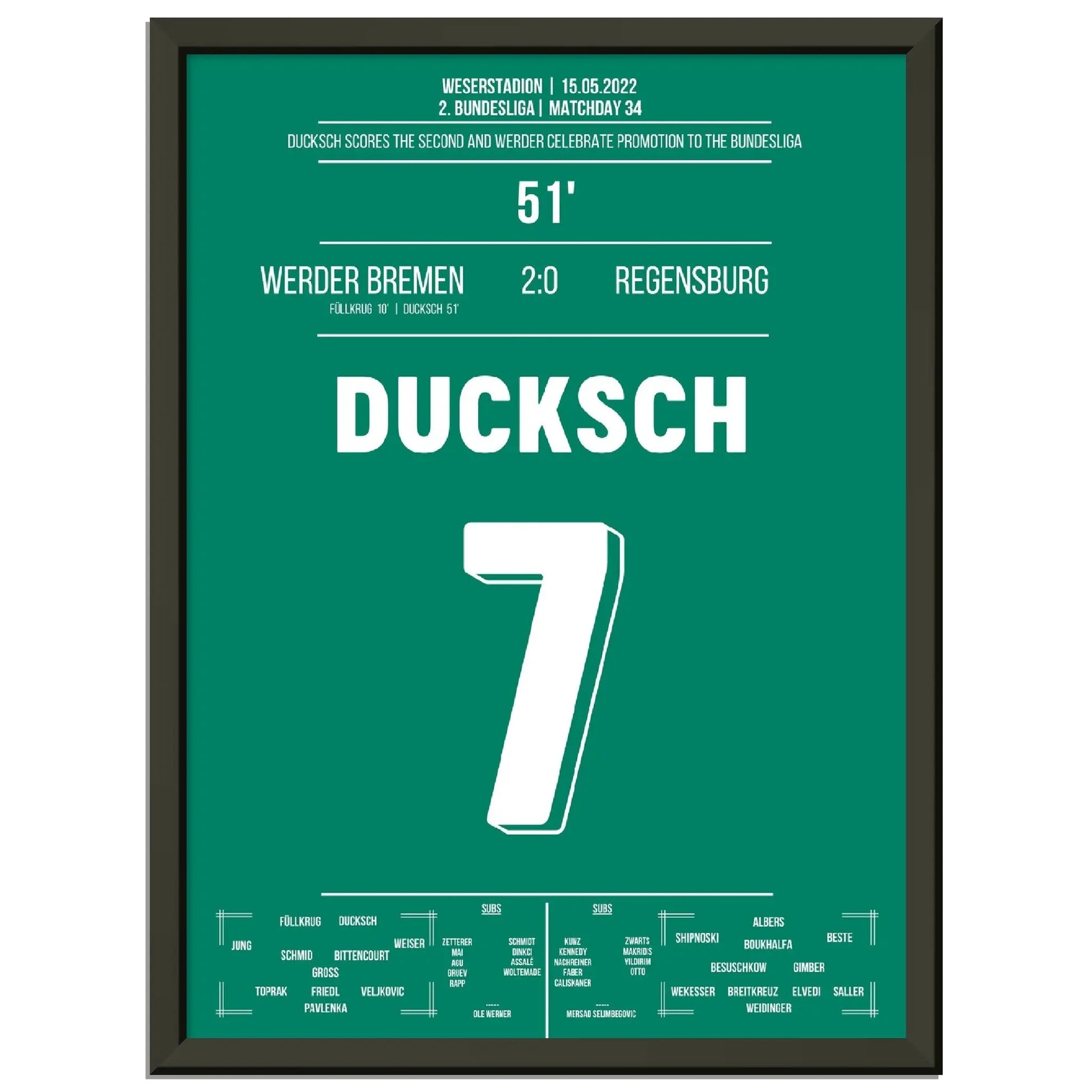 Ducksch macht Bremen's Wiederaufstieg perfekt 