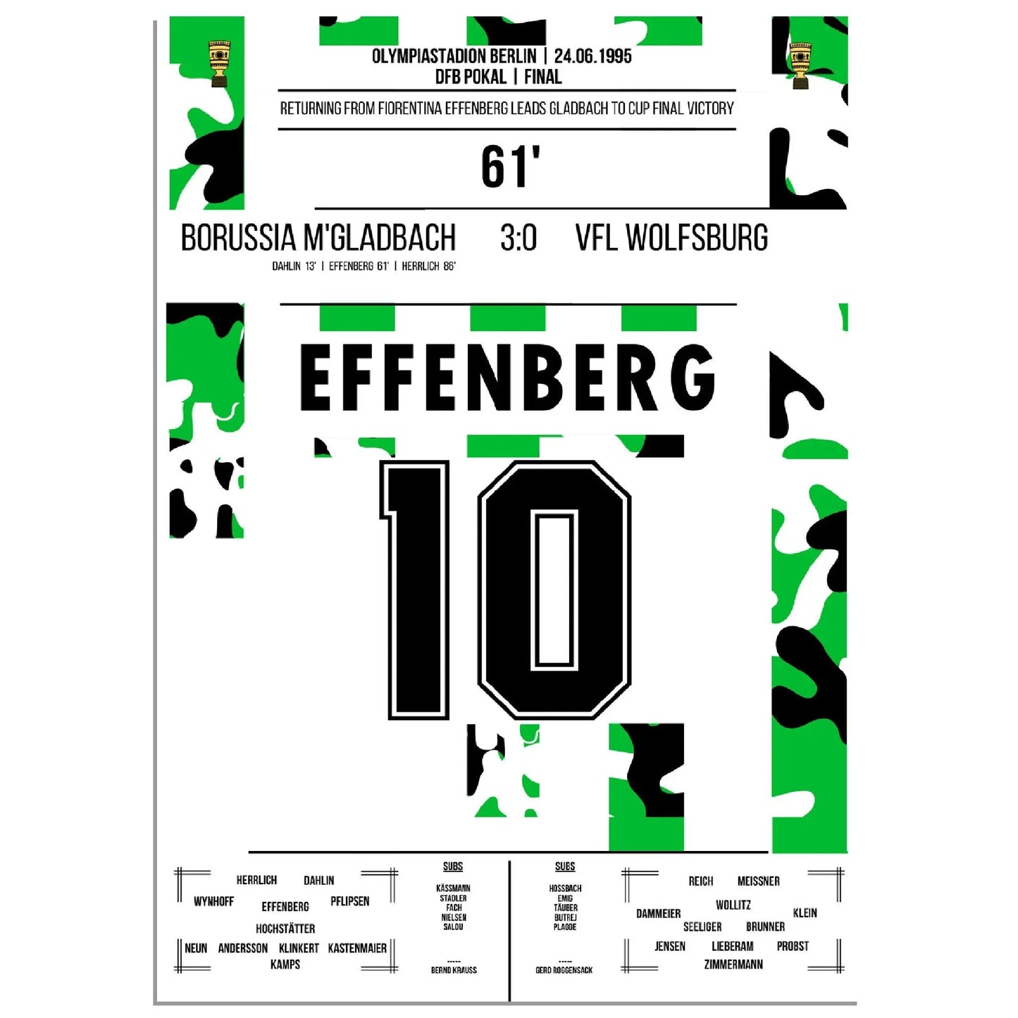 Effenberg zum 2:0 bei DFB Pokalsieg gegen Wolfsburg 1995 