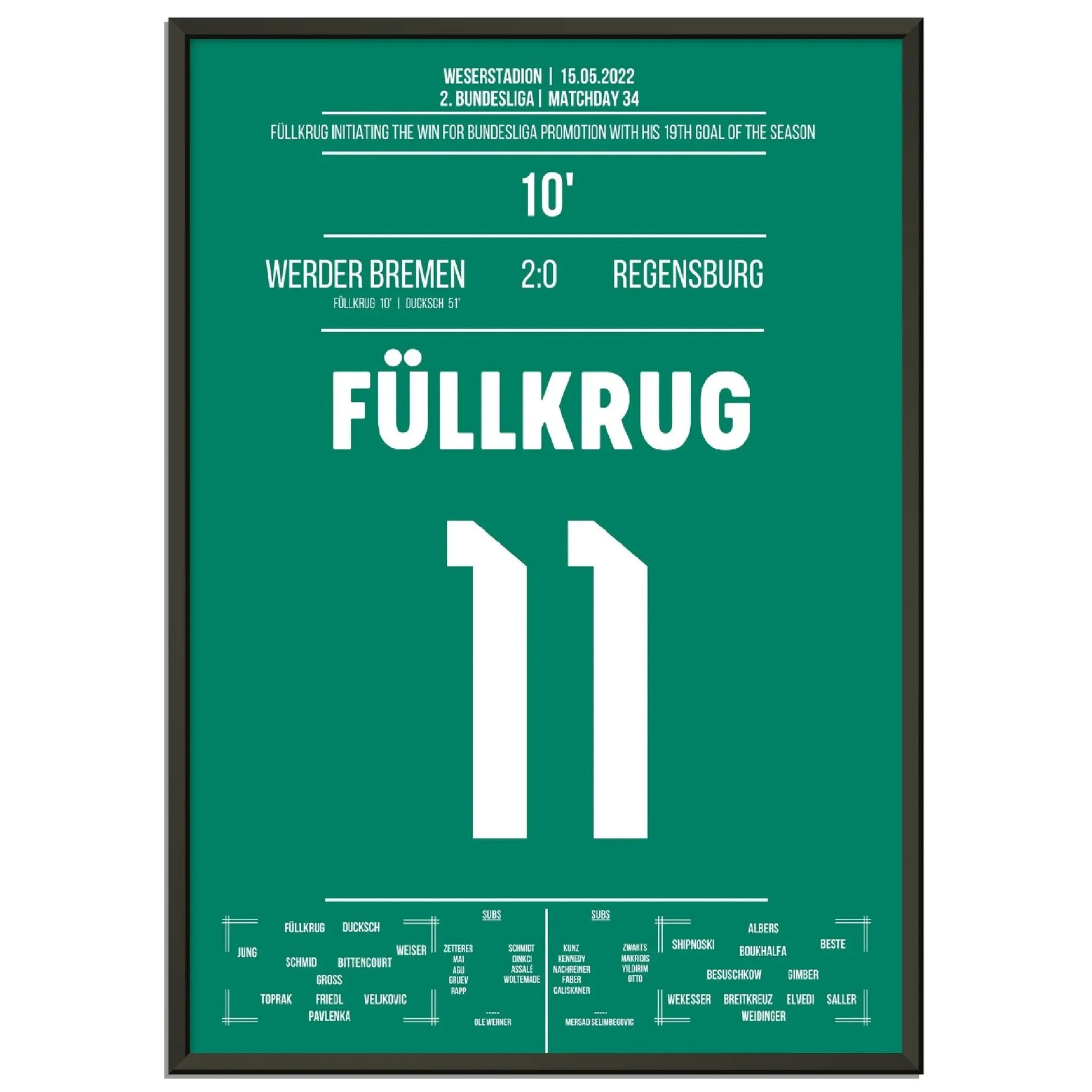 Füllkrug's Führungstreffer zum Aufstieg in die Bundesliga 