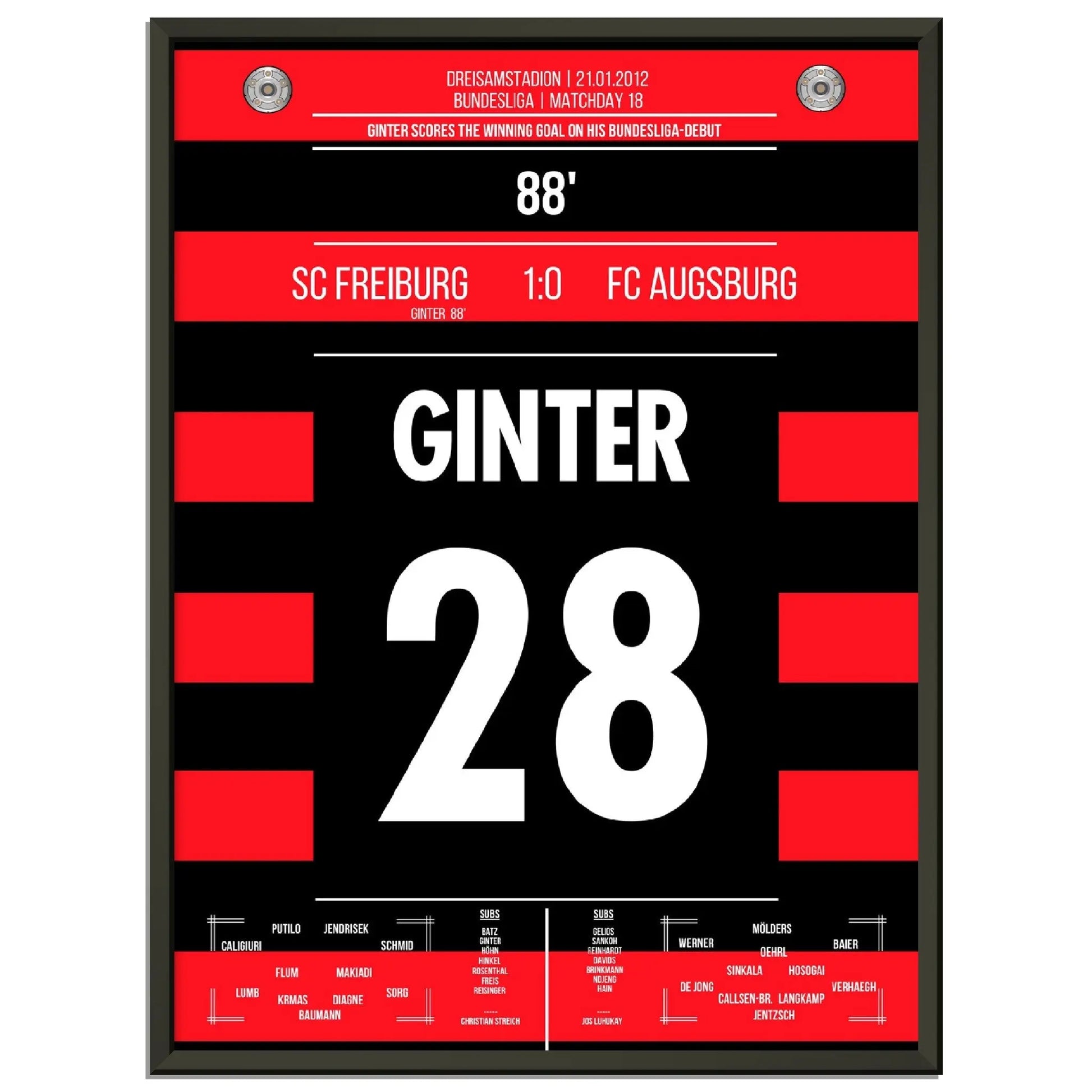 Ginter's Siegtreffer beim Bundesliga-Debüt 2012 