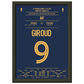 Giroud's Rekord-Tor für Frankreich bei der WM 2022 gegen Polen A4-21x29.7-cm-8x12-Schwarzer-Aluminiumrahmen