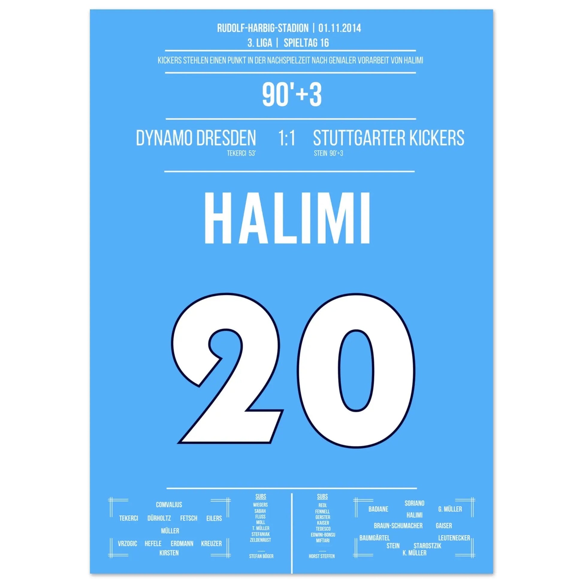 Halimi's genialer Moment in der Nachspielzeit in Dresden 2014 50x70-cm-20x28-Ohne-Rahmen