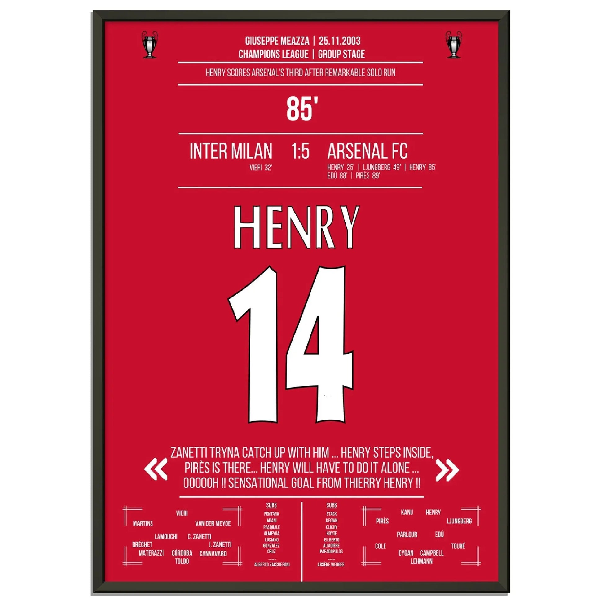 Henry gegen Inters Defensive im Alleingang In Arsenals 5-1 Auswärtssieg 