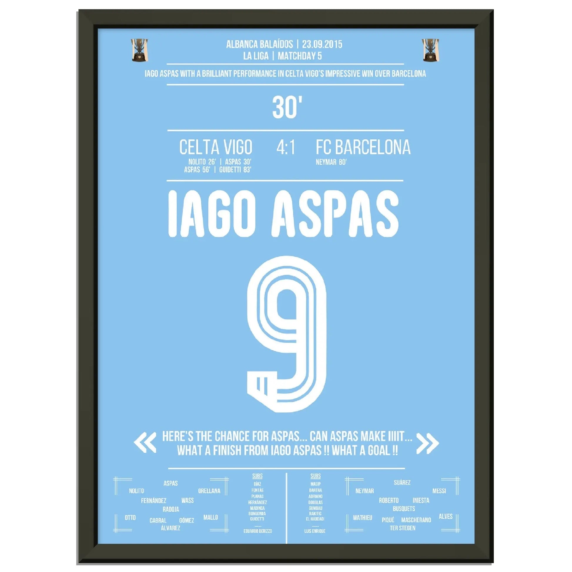 Iago Aspas mit Doppelpack gegen Barcelona La Liga 2015/16 